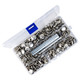 Silver Double Cap Rivets with Hole Punch Hand Tool - (Pack of 100)